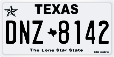 TX license plate DNZ8142