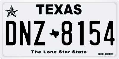 TX license plate DNZ8154