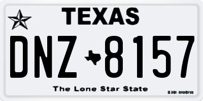 TX license plate DNZ8157