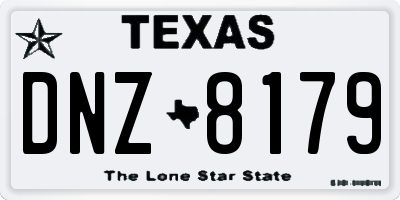 TX license plate DNZ8179