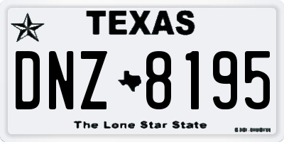 TX license plate DNZ8195