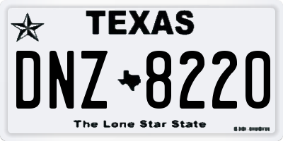 TX license plate DNZ8220