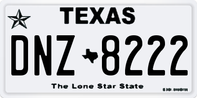 TX license plate DNZ8222