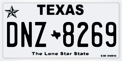 TX license plate DNZ8269