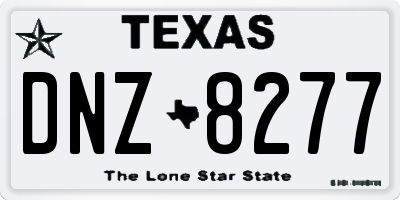 TX license plate DNZ8277