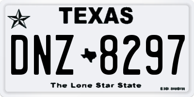 TX license plate DNZ8297
