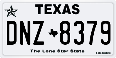 TX license plate DNZ8379