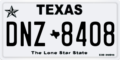 TX license plate DNZ8408