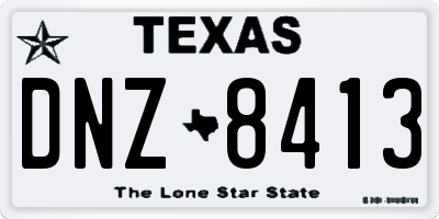 TX license plate DNZ8413