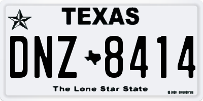 TX license plate DNZ8414