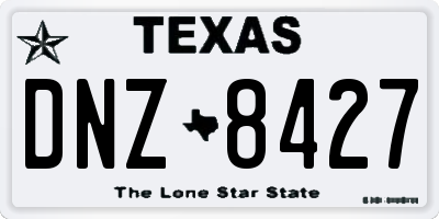 TX license plate DNZ8427