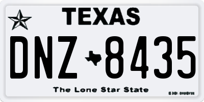 TX license plate DNZ8435