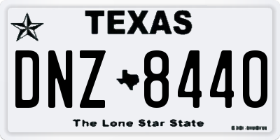 TX license plate DNZ8440