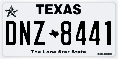 TX license plate DNZ8441