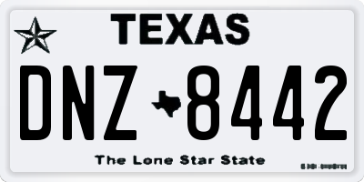 TX license plate DNZ8442