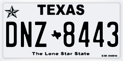 TX license plate DNZ8443