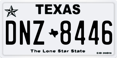 TX license plate DNZ8446