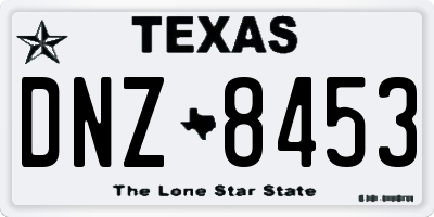 TX license plate DNZ8453