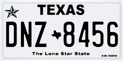 TX license plate DNZ8456