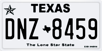 TX license plate DNZ8459