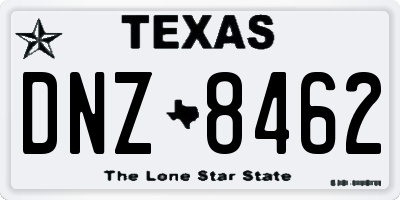 TX license plate DNZ8462