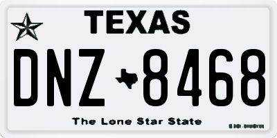 TX license plate DNZ8468