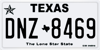 TX license plate DNZ8469