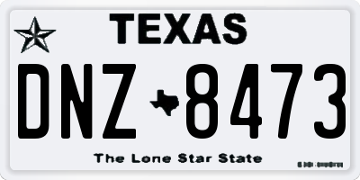 TX license plate DNZ8473
