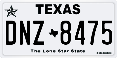 TX license plate DNZ8475