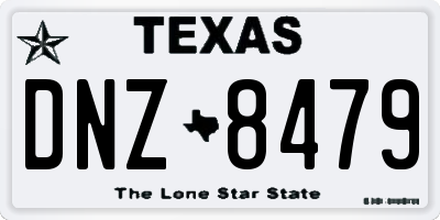 TX license plate DNZ8479