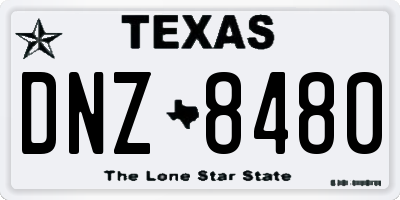TX license plate DNZ8480