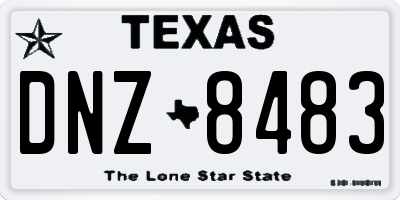 TX license plate DNZ8483