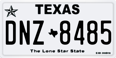 TX license plate DNZ8485