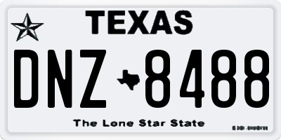 TX license plate DNZ8488