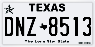 TX license plate DNZ8513
