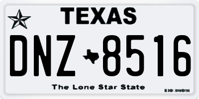 TX license plate DNZ8516