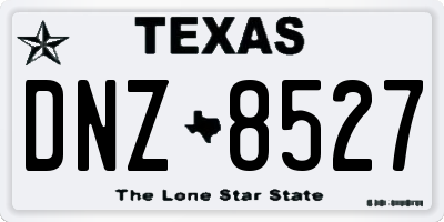 TX license plate DNZ8527