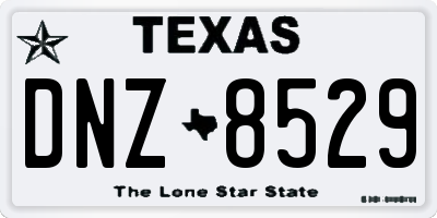 TX license plate DNZ8529
