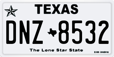 TX license plate DNZ8532