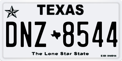 TX license plate DNZ8544