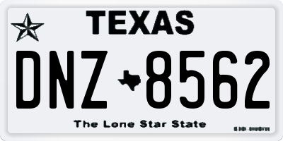 TX license plate DNZ8562