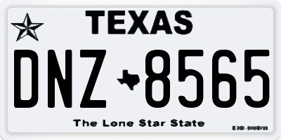 TX license plate DNZ8565