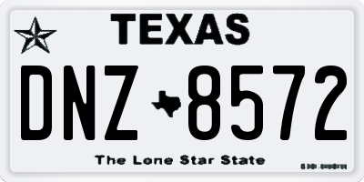 TX license plate DNZ8572