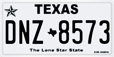 TX license plate DNZ8573