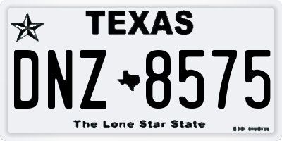 TX license plate DNZ8575