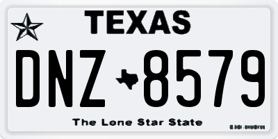 TX license plate DNZ8579