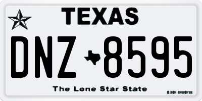 TX license plate DNZ8595