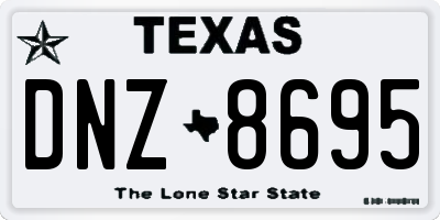 TX license plate DNZ8695
