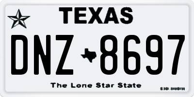 TX license plate DNZ8697