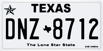 TX license plate DNZ8712